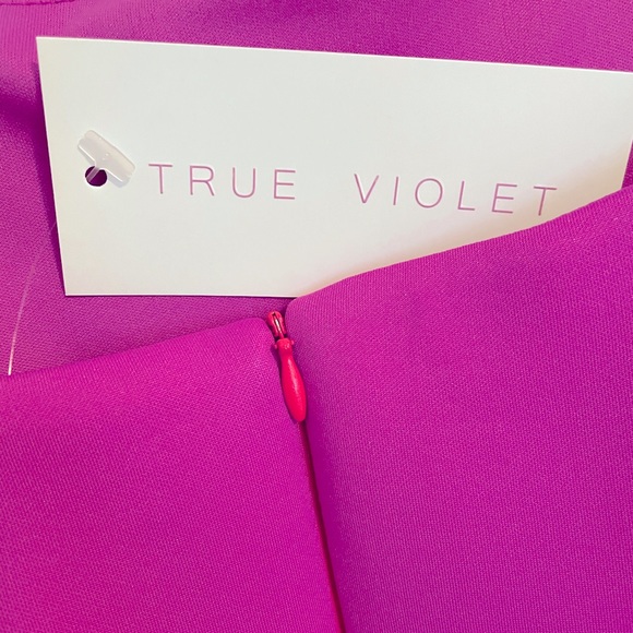 Square Neck Hi-Low Dress in Hot Pink - Picture 4 of 4